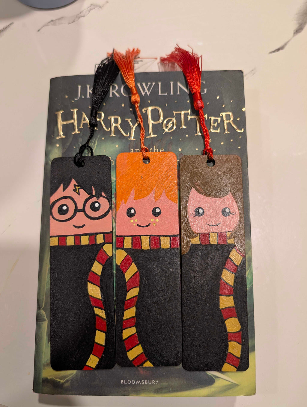 Harry Potter & Friends- Set of 3 Handmade Bookmarks
