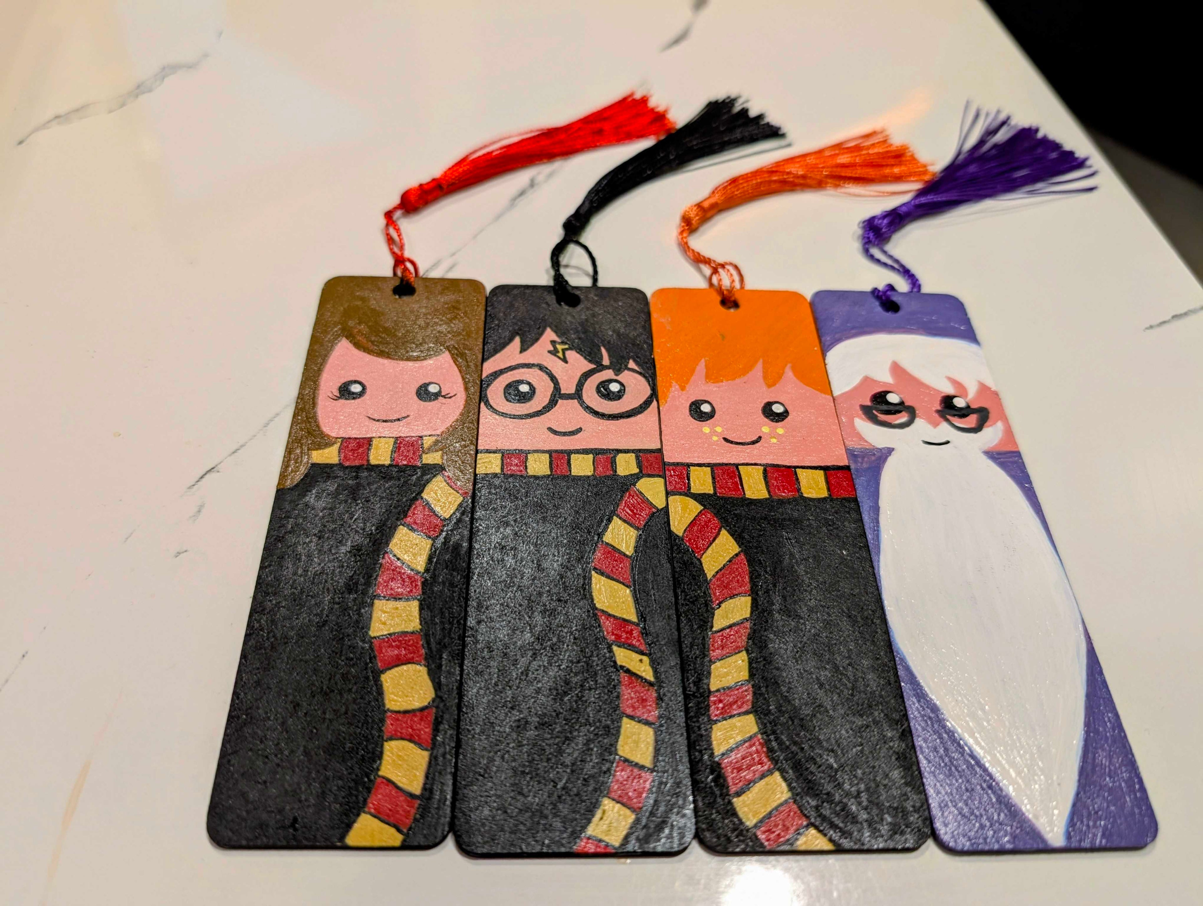 Harry & His Aides - Set of 4 Handmade Bookmarks- Available in India